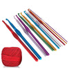 Crochet Hook - Aluminium : Multi Colored :  Pack of 10 Hooks : Size : 6.0 mm - 8.0 mm
