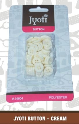 Buttons - 200 Pcs - Cream Colored