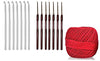 Crochet Hook Combo - Aluminium and Steel (Plastic Handle):  Pack of 28 Hooks