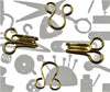 Dress Hook & Eye - 3 Wire - 500 Pcs (Brass - Golden)