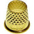 Thimble : 25 Pcs : Brass: Open Ended